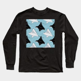 Eagle rays on blue Long Sleeve T-Shirt